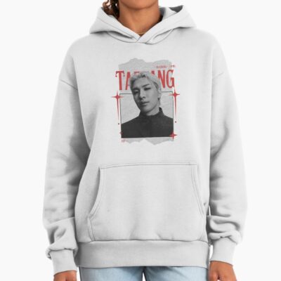 Bigbang Taeyang Y2k Red Black Collage Hoodie
