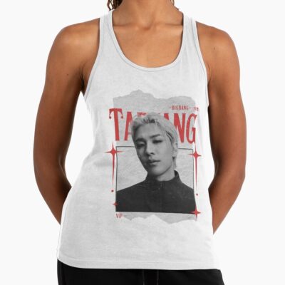 Bigbang Taeyang Y2k Red Black Collage Tank Top