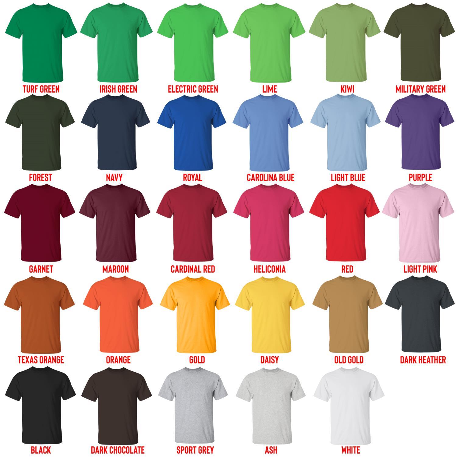 t shirt color chart - BigBang Store EU